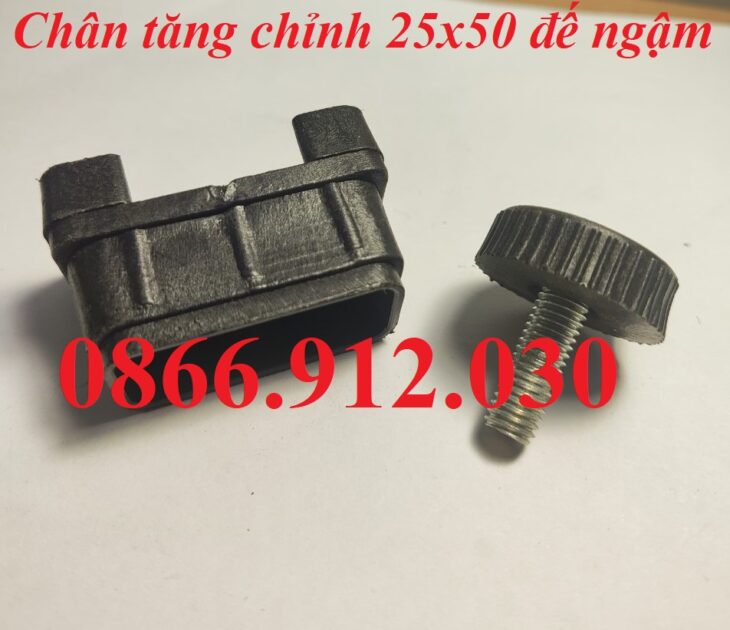 Chân tăng chỉnh bàn ghế sắt hộp 25×50