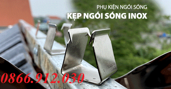 Kẹp ngói lợp tráng men inox 201 và 304