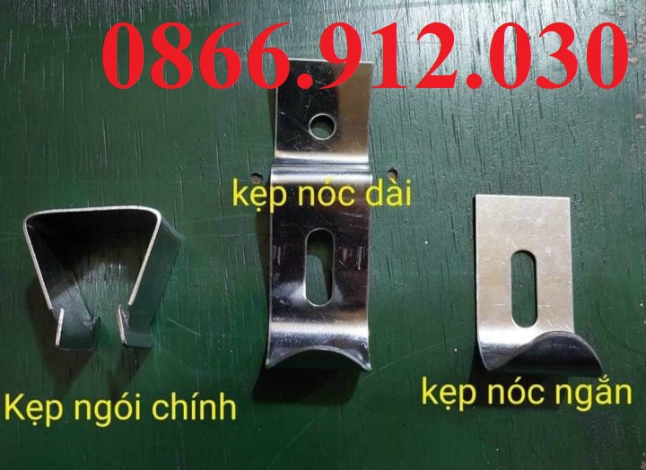 Kẹp ngói lợp tráng men inox 201 và 304