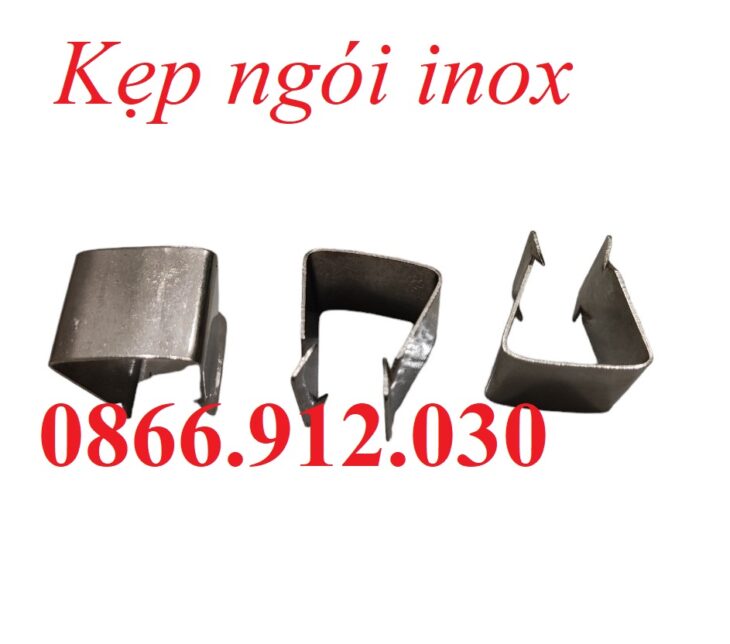 Kẹp ngói lợp tráng men inox 201 và 304