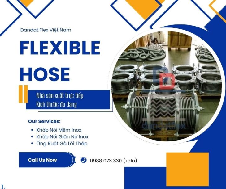 Khớp nối chống rung, khớp giãn nở inox, khớp nối co giản nhiệt inox