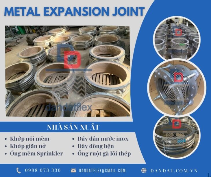 Khớp giãn nở inox, ống giản nở nhiệt, mối nối giản nở, khớp co giãn nhiệt inox