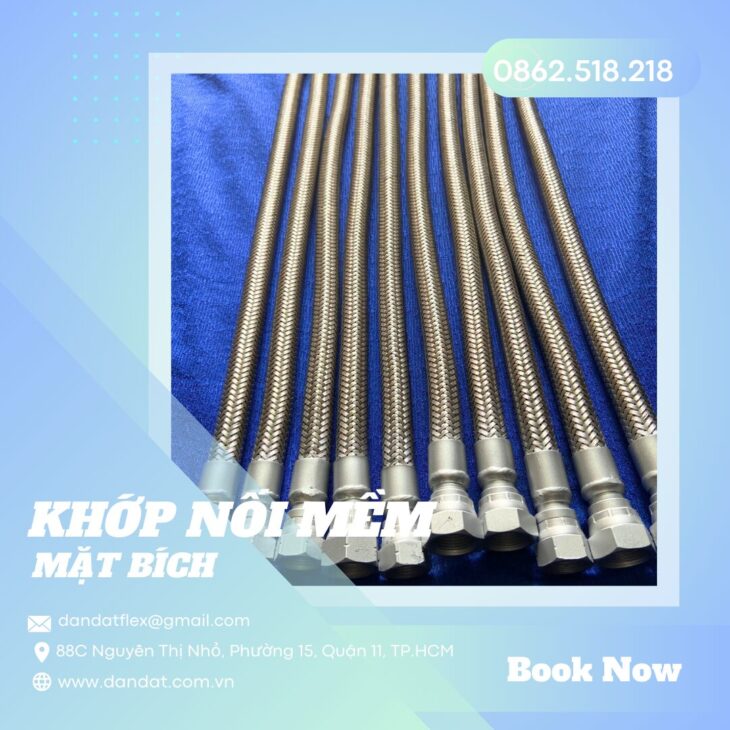 Khớp nối mềm inox – Khớp nối mềm kết nối mặt bích – Khớp chống rung kim loại – Khớp nối giảm chấn