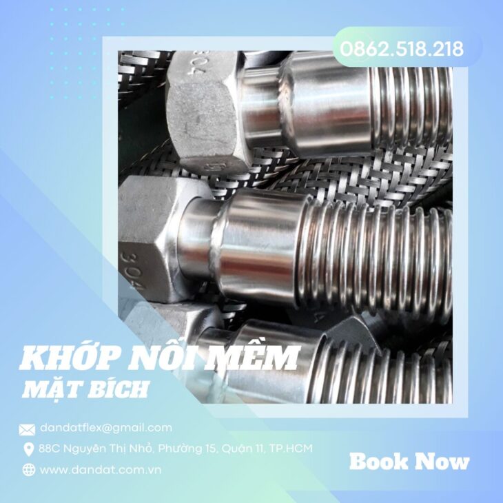 Khớp nối mềm inox – Khớp nối mềm kết nối mặt bích – Khớp chống rung kim loại – Khớp nối giảm chấn