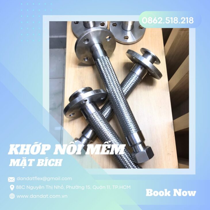 Khớp nối mềm inox – Khớp nối mềm kết nối mặt bích – Khớp chống rung kim loại – Khớp nối giảm chấn