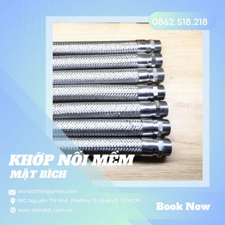 Khớp nối mềm inox – Khớp nối mềm kết nối mặt bích – Khớp chống rung kim loại – Khớp nối giảm chấn