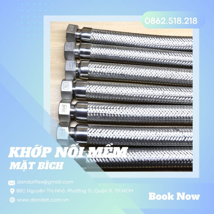 Khớp nối mềm inox – Khớp nối mềm kết nối mặt bích – Khớp chống rung kim loại – Khớp nối giảm chấn