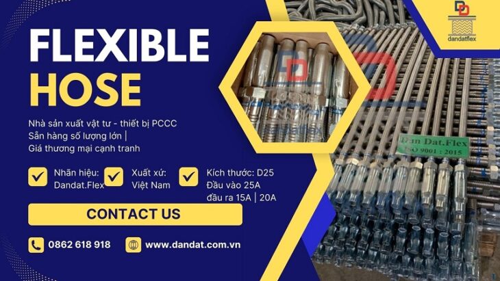 Ống mềm nối đầu phun Sprinkler, khớp nối mềm PCCC, ống mềm nối đầu phun cứu hỏa, thiết bị PCCC