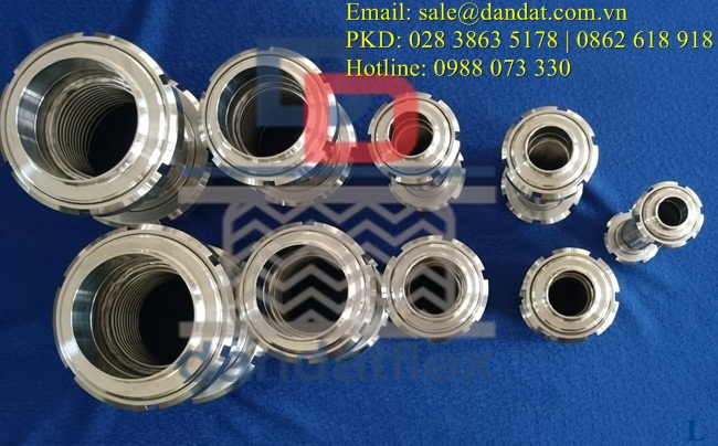 Khớp nối nhanh inox 304, ống khớp nối mềm inox, khớp nối mềm inox nối ren