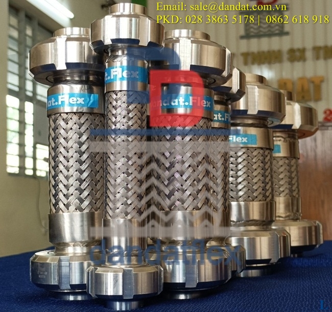 Khớp nối nhanh inox 304, ống khớp nối mềm inox, khớp nối mềm inox nối ren