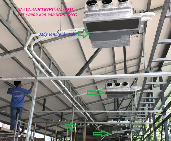 Trải nghiệm dịch vụ thi công trọn gói máy lạnh âm trần nối ống gió Daikin 22hp chuyên nghiệp giá rẻ