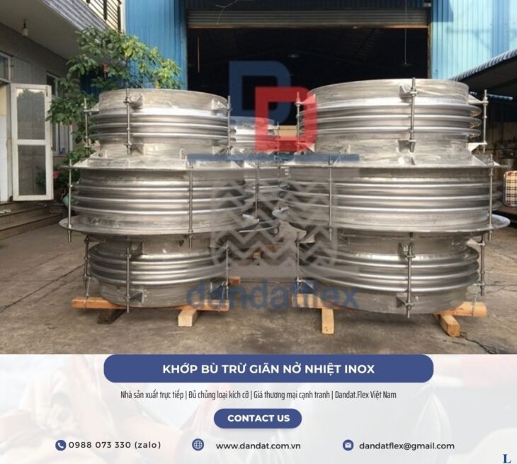 Khớp giãn nở, khớp nối chống rung, khớp nối co giản nhiệt, ống bù trừ giãn nở nhiệt inox