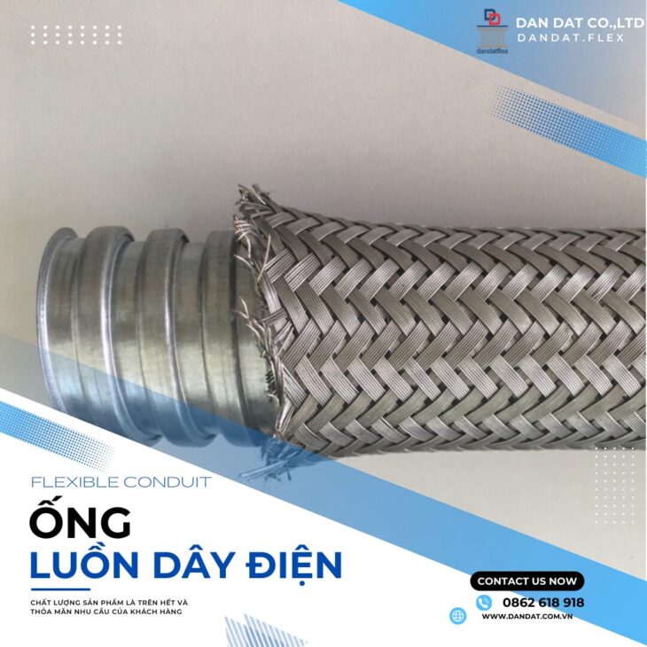 Ống Luồn Dây Điện, Ống Luồn Dây Điện Bọc Nhựa Bọc Lưới Inox, Ống Ruột Gà Lõi Thép Luồn Dây Điện