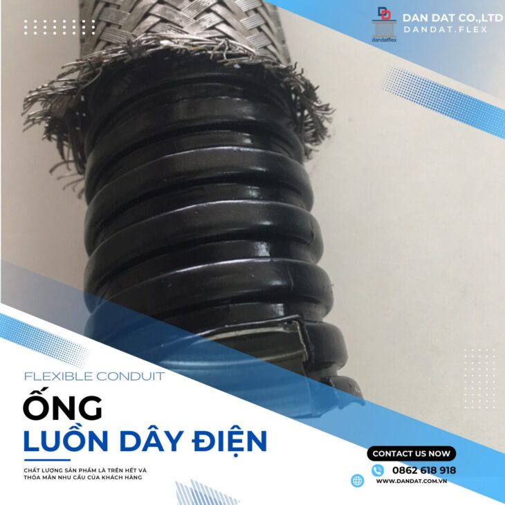 Ống Luồn Dây Điện, Ống Luồn Dây Điện Bọc Nhựa Bọc Lưới Inox, Ống Ruột Gà Lõi Thép Luồn Dây Điện
