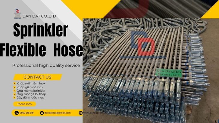 Ống mềm nối đầu phun Sprinkler, khớp nối mềm PCCC, ống mềm nối đầu phun cứu hỏa, thiết bị PCCC