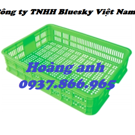 Sọt đựng rau viet grap, sọt cao 15, sọt rau củ trong siêu thị, sóng nhựa hở