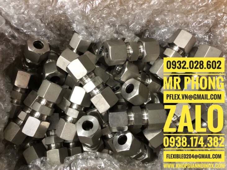 đầu nối hạt bắp thủy lực,đầu nối hạt bắp inox,đầu nối thẳng 2 đầu hạt bắp,Đầu nối hạt bắp inox cong