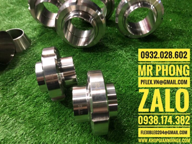 rắc co vi sinh inox 304,khớp nối rắc co inox vi sinh,co hàn vi sinh inox,bầu giãm hàn inox vi sinh
