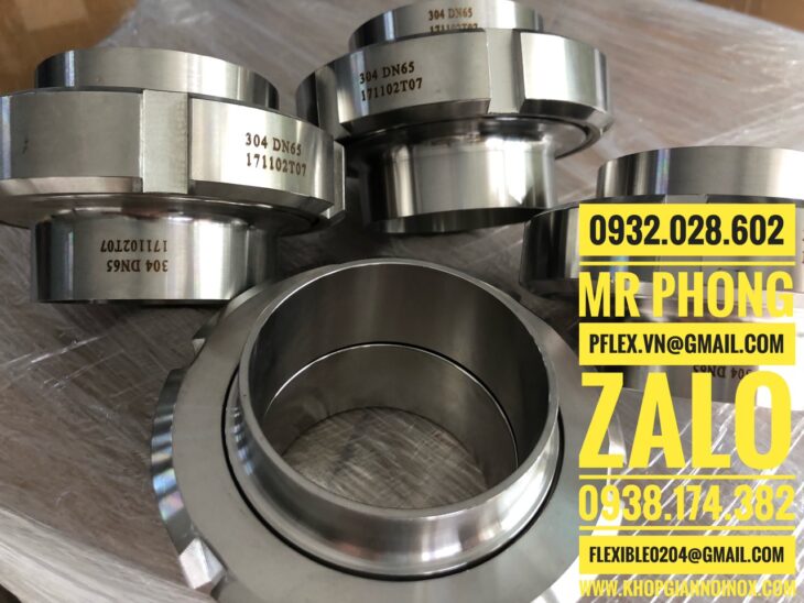 rắc co vi sinh inox 304,khớp nối rắc co inox vi sinh,co hàn vi sinh inox,bầu giãm hàn inox vi sinh