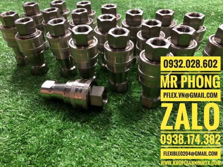 khớp nối nhanh thủy lực,khớp nối nhanh thủy lực inox,khớp nối nhanh thủy lực bằng đồng