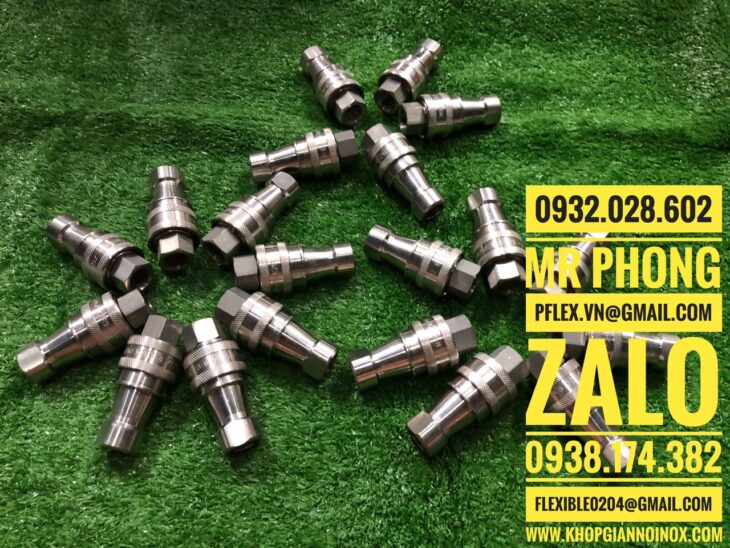 khớp nối nhanh thủy lực,khớp nối nhanh thủy lực inox,khớp nối nhanh thủy lực bằng đồng