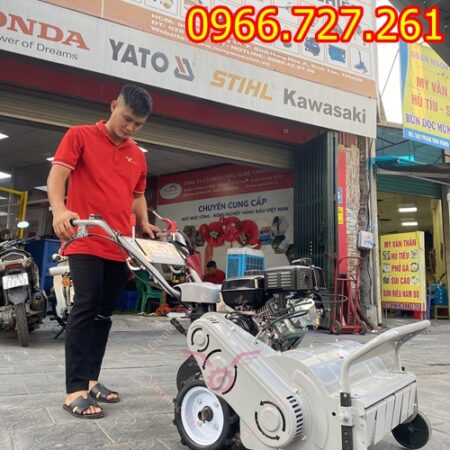 Máy cắt cỏ trục băm, quật cỏ chạy xăng 7HP Kawasaki VMTB70