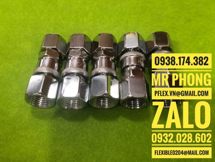 Các loại đầu nối khí nén-Các loại khớp nối nhanh-Khớp nối nhanh ống nước-Khớp nối nhanh khí nén inox