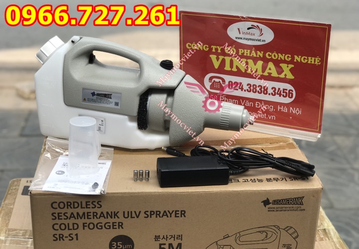 máy phun khử khuẩn, sát trùng phòng mổ chạy Pin Rohs