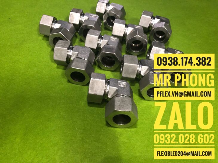 đầu nối hạt bắp thủy lực,đầu nối hạt bắp inox,đầu nối thẳng 2 đầu hạt bắp,Đầu nối hạt bắp inox cong