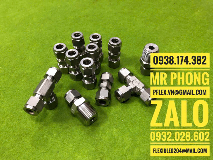 Đầu nối hạt bắp inox,Đầu nối thẳng 2 đầu hạt bắp,Hạt bắp đồng,Đầu nối góc hạt bắp pl610,Hạt bắp ống