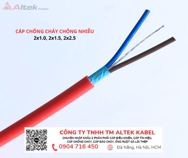Cáp báo cháy, chống cháy 2×1.5 Fr Lszh Đà Nẵng, Hồ Chí Minh, Hà Nội