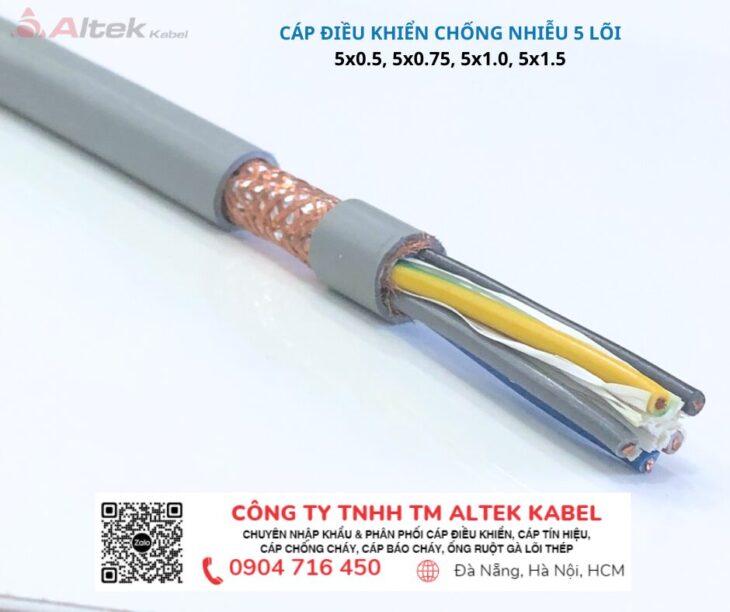 Cáp báo cháy, âm thanh 5×1.0, 5×1.5 Altek Đà Nẵng, Hà Nội, Hồ Chí Minh