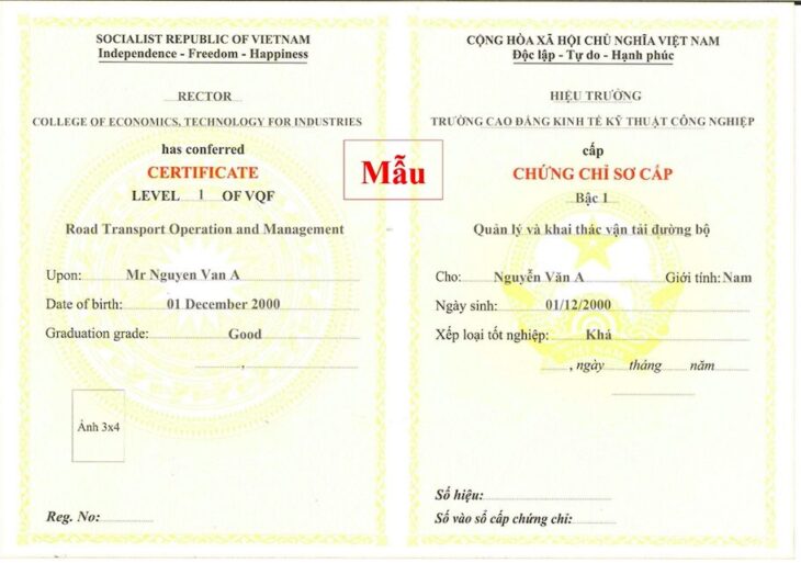 KHÓA HỌC CHỨNG CHỈ SƠ CẤP QUẢN LÝ KHAI THÁC VẬN TẢI ĐƯỜNG BỘ 0979868612