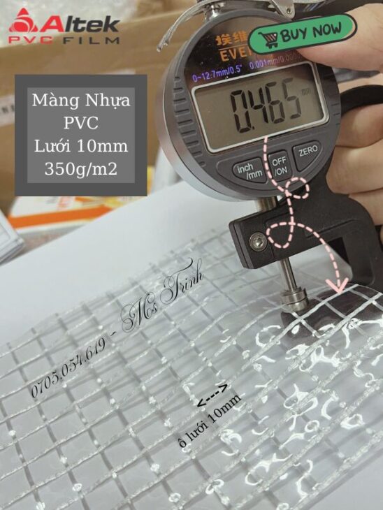 Phân phối lưới nhựa pvc trong khổ lớn