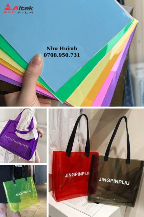 màng nhựa pvc màu may balo – túi