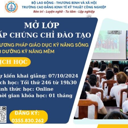 CHỨNG CHỈ ĐÀO TẠO PHƯƠNG PHÁP GIÁO DỤC KỸ NĂNG MỀM – KỸ NĂNG SỐNG – SDT 0355.830.262