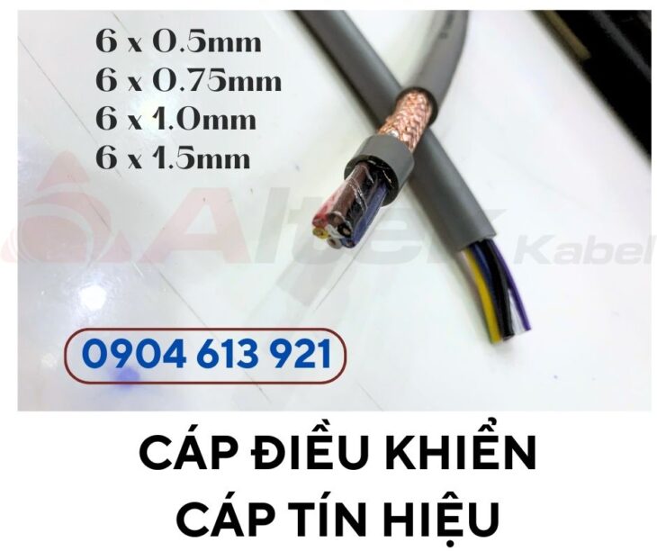 Cáp tín hiệu 6 lõi 0.5/0.75/1.0/1.5mm Đà Nẵng, HCM, HN