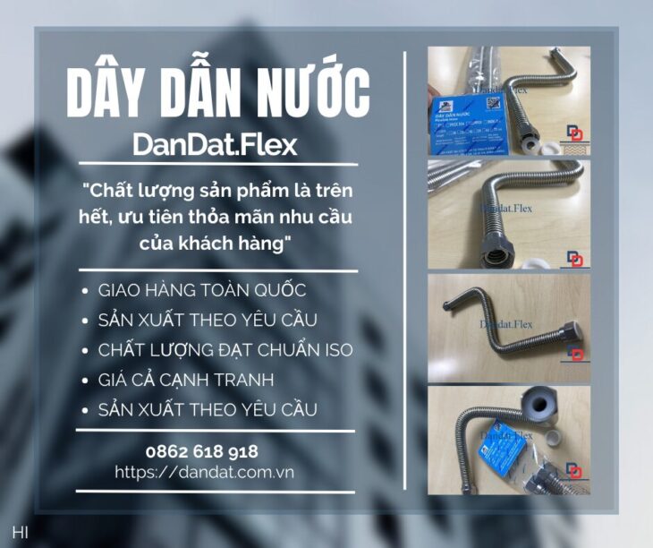 Dây Dẫn Nước Chịu Nhiệt Cho Bình Nóng Lạnh Inox 304, Dây cấp nước inox 304