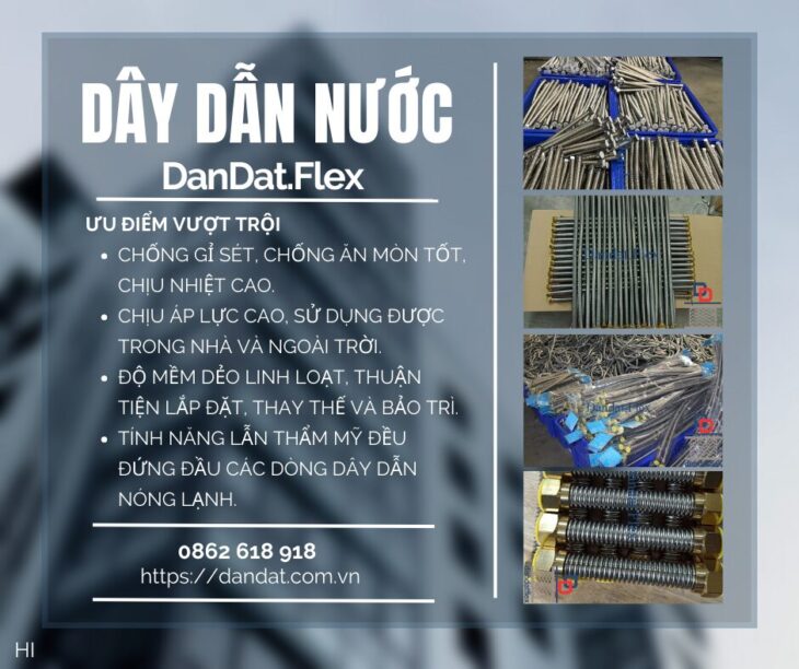 Dây Dẫn Nước Chịu Nhiệt Cho Bình Nóng Lạnh Inox 304, Dây cấp nước inox 304