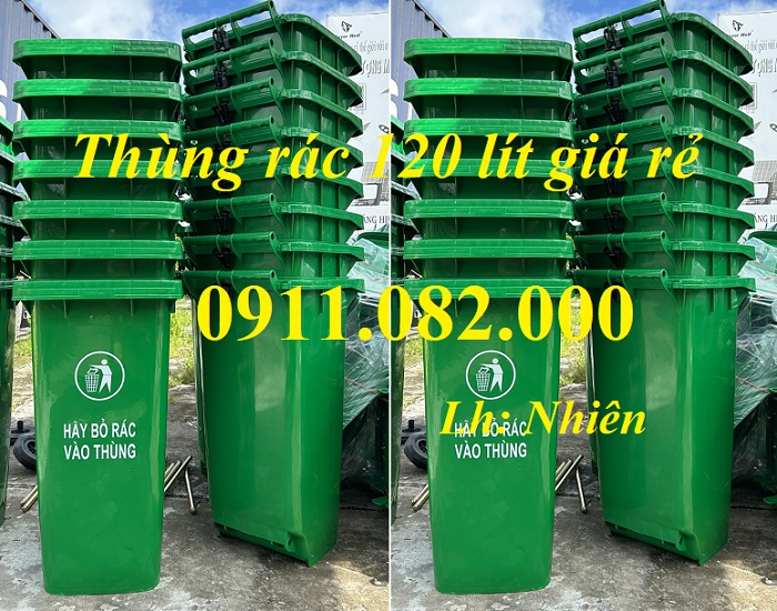 Giá rẻ thùng rác nhựa mẫu mới- thùng rác 120l 240l 660l tại cần thơ – lh 0911082000