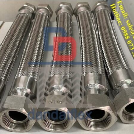 Dây thủy lực inox, ống nối mềm inox, khớp nối mềm inox nối ren, ống cao su thủy lực bọc lưới inox