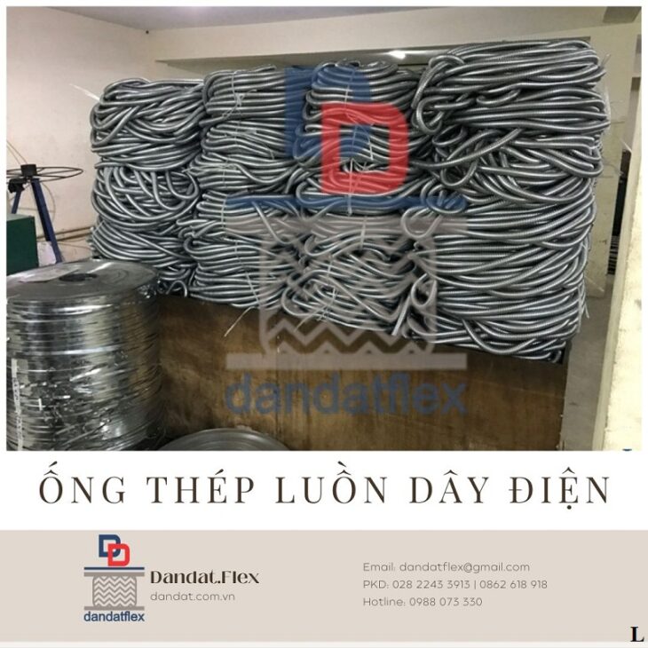 Ống ruột gà lõi thép bọc nhựa, ống luồn dây điện bọc inox 304, khớp nối ống ruột gà pvc, đầu nối
