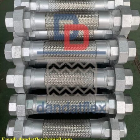 Nối mềm inox hệ thống bơm nước chiller, Ống dẫn dầu thủy lực bọc lưới, dây dầu thủy lực inox
