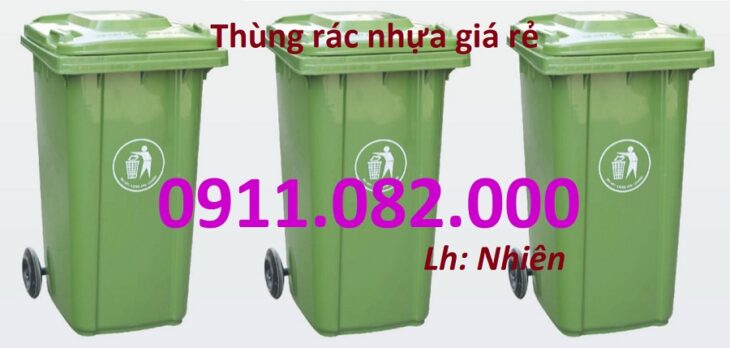 Nơi bán thùng rác nhựa màu xanh giá rẻ tại an giang- sỉ lẻ thùng rác 120l 240l-lh 0911082000