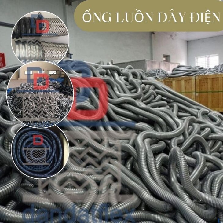 Ống ruột gà lõi thép bọc nhựa, ống luồn dây điện bọc inox 304, khớp nối ống ruột gà pvc, đầu nối