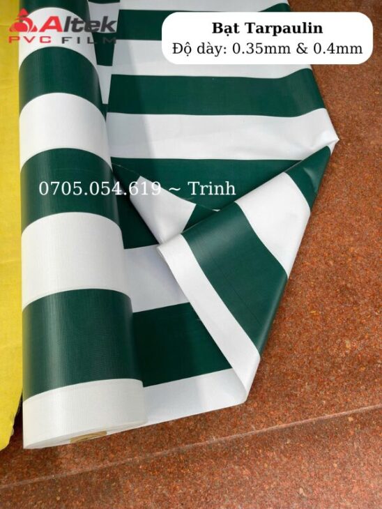 Giá bán bạt nhựa tarpaulin, bạt sọc, bạt mái hiên