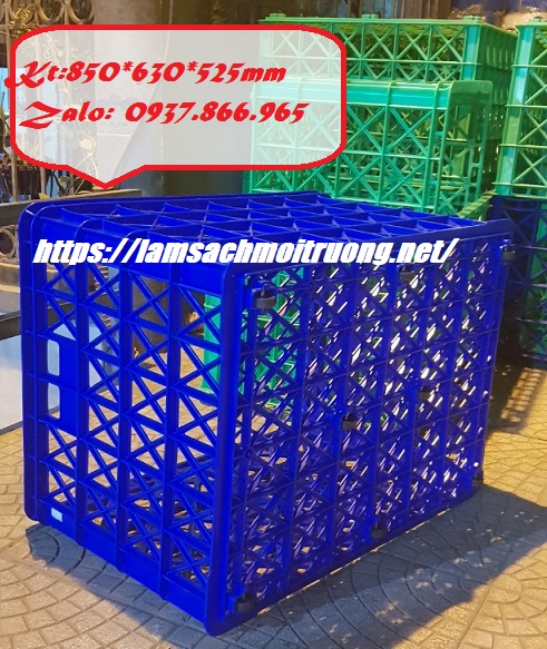 Sóng hở 8 bánh xe, sọt nhựa làm shipper, sọt có bánh xe dưới đáy, sọt chứa hàng dung t