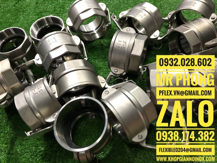 Khớp nối nhanh inox 304, Giá khớp nối nhanh inox 304 ,Khớp nối nhanh inox kiểu A,nối nhanh camlock