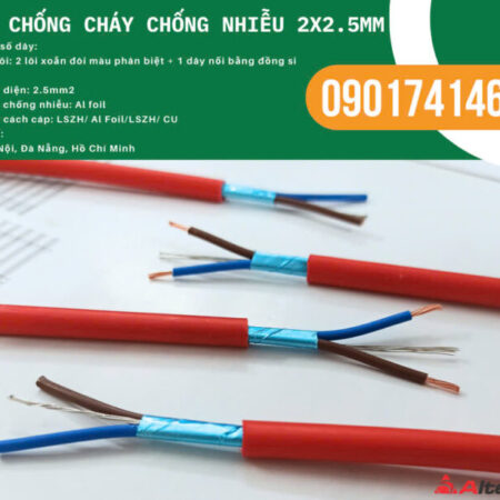 Cáp chống cháy chịu nhiệt, chống nhiễu 2×2.5 Altek Kabel