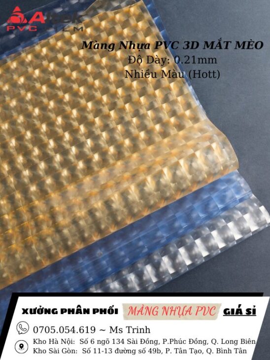 Màng nhựa pvc giá bao nhiêu – Màng 3d mắt mèo vân nổi